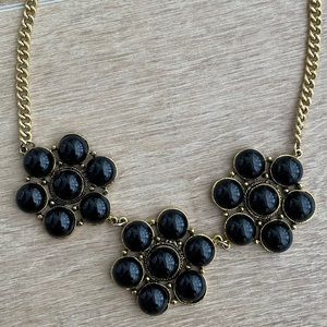 J CREW YOCHI Black Statement Necklace